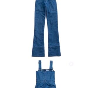 Aerie Classic Blue Jeans Overalls
